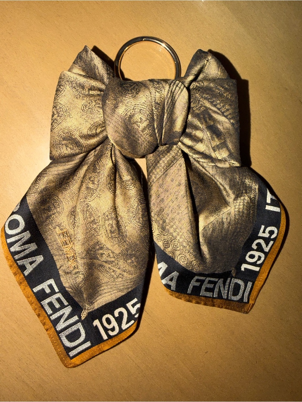 FENDI Scarf Vintage bow charm/ Hair clip